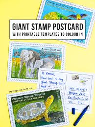 One of the missing states was nj, where i happen to live. Giant Stamp Postcard With Printables My Poppet Makes
