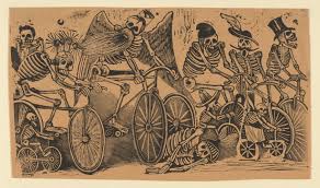 Learning how to ride a bike is a rite of passage and a lifelong skill. Jose Guadalupe Posada Skeletons Calaveras Riding Bicycles The Metropolitan Museum Of Art
