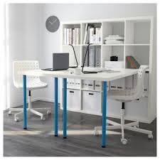 Kallax Workstation White Blue 57 7 8x57 7 8x62 5 8 Ikea Kallax Ikea Ikea Kallax Desk Ikea