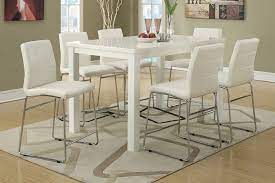 Long White Modern Table Counter Height Google Search Counter Height Dining Table Set Counter Height Dining Table Bar Height Dining Table