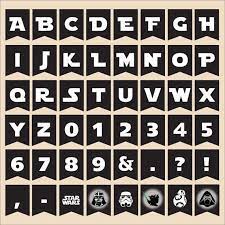 Banniere De Star Wars Pour Toutes Les Lettres Telechargement Etsy Printable Banner Star Wars Printables Free Star Wars Printables