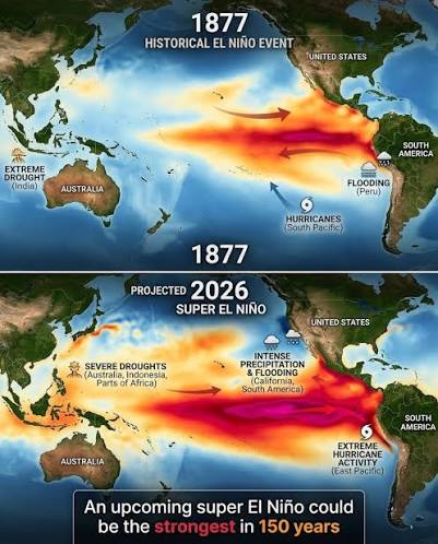 A super El Niño could soon become the strongest since the 1870s. Scientists  now say there's a growing chance that a “super” El Niño could develop later  this year — potentially becoming