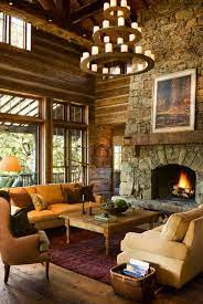 Rustic Mountain Home Showcases Inspiring Views Of Big Sky Country Rustic Living Room Rustic House Log Homes