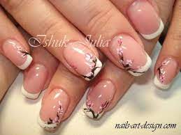 Cherry Blossom French Cherry Blossom Nails Art Cherry Blossom Nails French Nails