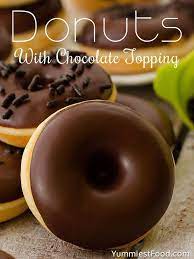 Donuts With Chocolate Topping Recipe Baked Donut Recipes Homemade Donuts Recipe Chocolate Topping