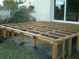 Double Structure Pour Terrasse En Hauteur Construction Terrasse Bois Construction Terrasse Terrasse Bois