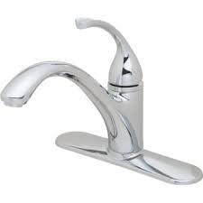 Once i had the old one out. Kohler Forte Single Handle Kitchen Faucet With Spray Polished Chrome 1 8 Gpm Hd Supply