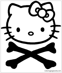 ⭐ free printable hello kitty coloring book. Hello Kitty Crossbones Coloring Pages Cartoons Coloring Pages Coloring Pages For Kids And Adults