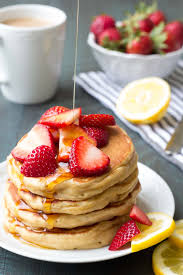Fruit added during or after the cooking process, your favorite topping at the ready. Lemon Greek Yogurt Pancakes Kristine S Kitchen