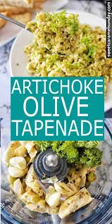 Artichoke Tapenade Is A Delicious Easy Vegan Recipe That Is Quick To Prepare With Green Olives This In 2020 Artichoke Recipes Canned Artichoke Recipes Tapenade Recipe