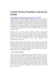 Contoh karya ilmiah yang singkat namun benar. Makalah Biologi Dengan Metode Ilmiah Contoh Surat