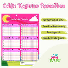 Ke sana ke mari burung melanglang. Checklist Ramadhan Lembar Kegiatan Ramadhan Jadwal Harian Anak Dibulan Ramadhan Shopee Indonesia