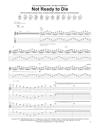 Avenged Sevenfold Not Ready To Die Sheet Music Pdf Notes Chords Pop Score Guitar Tab Download Printable Sku 183911