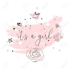 Stroke it baby (original mix). Pink Blush Baby Shower With Text It S A Girl On Abstract Brush Royalty Free Cliparts Vectors And Stock Illustration Image 103125641