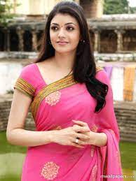 12.kajal agarwal in fancy georgette saree: Kajal Agarwal In Saree Wallpapers Wallpaper Cave