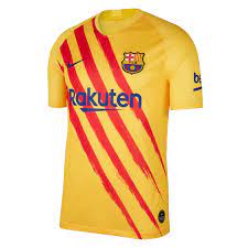 Rául gonzález trug die sieben jahre lang im dienste der spanischen nationalmannschaft, dann erbte david villa das trikot mit dieser rückennummer. Nike Fc Barcelona Herren Sonderedition Trikot El Clasico 2019 20 Gelb Dunkelblau Fussball Shop