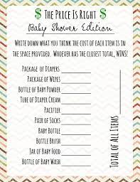 Baby Shower Games Price Is Right Baby Shower Fun Printable Baby Shower Games Free Printable Baby Shower Games