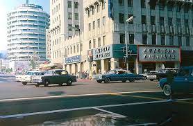 Approaching The Intersection Of Hollywood Blvd And Vine St Hollywood Circa Mid 1960s Hollywood Blvd Vintage Los Angeles Hollywood And Vine