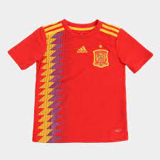 Aproveite o frete grátis pelo mercadolivre.com.br! Camisa Selecao Espanha Infantil Home 2018 S N Torcedor Adidas Vermelho Faoswalim