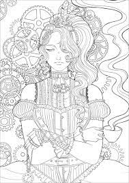 These people and faces themed detailed pages are all download all of these 12 faces adult coloring pages for free from the source! Steampunk Woman With Coffee Version 2 Vintage Adult Coloring Pages