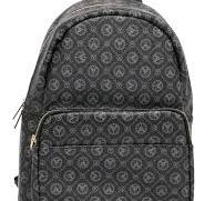 Rucksack mit dekorativer Kette | Schwarz | FAG-CC0032-LITCHI-20
