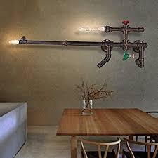 Modeen Weinlese Wand Licht Eisen Wasser Rohr Maschinengewehr Wand Sconce Metall Retro Steampunk Industrielle Art Wand Coole Raumgestaltung Rohrleuchte Lampe