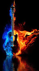 Animated Burning Guitar Fire Animation Music Pictures Fire Art