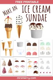 These mini takes on ice cream cake are loaded with possibilities. Ice Cream Craft Printable Mrs Merry