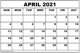 Daylight saving time begins through the start of the month. Blank April 2021 Calendar Printable Editable Word Excel Pdf Formats