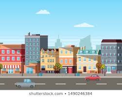 Maisons Clipart Route Arbres Image Gratuite Sur Pixabay In 2020 Anime Background England Travel Cartoon Styles