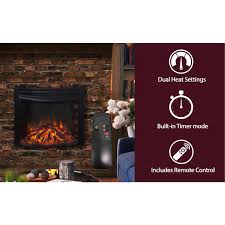 Our amish electric fireplaces will add beauty and warmth to any room in your home. Cambridge Freestanding 5116 Btu Curved Electric Fireplace Insert Fireplacess Com