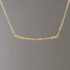 Custom Gold Fill Morse Code Necklace Also In Silver