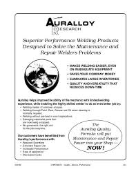 Auralloy Welding Products Chromate Industrial Corporation