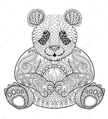 Zentangle Panda Print Out Drawing Panda Coloring Pages Mandala Coloring Pages Animal Coloring Pages