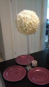 Eiffel Tower Pomander Kissing Ball Centerpiece Need Ideas Wedding Antique Rose Black Blush Centerpi Blush Centerpiece Pomander Balls Eiffel Tower Vases