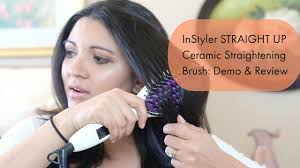 Straight up is a ceramic hair straightening brush that is used to make your hair straight and smooth. Instyler Straight Up Ceramic Straightening Brush Demo Review Youtube