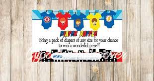 Superhero Jumpsuits Diaper Raffle Tickets Instant Download Cupcakemakeover Baby Shower Diaper Raffle Tickets Superhero Baby Shower Diaper Raffle