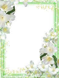 Transparent Green Flowers Frame Flower Frame Green Flowers Flowers