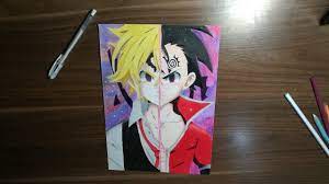 Bem, pra quem já me conhece mais o menos, acho que não é nenhum segredo que eu gost. Speed Drawing Meliodas And Zeldris Nanatsu No Taizai Youtube