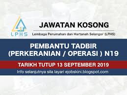 Iklan jawatan kosong di institut penyelidikan dan kemajuan pertanian. Jawatan Kosong Lembaga Perumahan Dan Hartanah Selangor Lphs September 2019