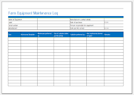 Repairrder template excel work forms maintenance request fo example. Farm Equipment Maintenance Sheet For Ms Excel Excel Templates