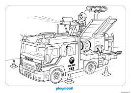 Coloriage Camion De Pompier Playmobil Dessin Playmobil à imprimer