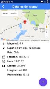 Informacion de los ultimos sismos de chile, utilizando la informacion de sismologia.cl. Sismologia Chile For Android Apk Download
