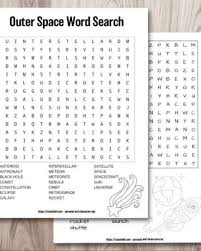 free printable outer space word search easy hard versions the artisan life
