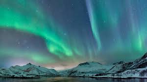 Nature Landscape Stars Night Mountains Water Snow Snowy Mountain Aurorae Lights Trees Lake Lofoten Islands Norway 1920x1080 Wallpaper Wallhaven Cc