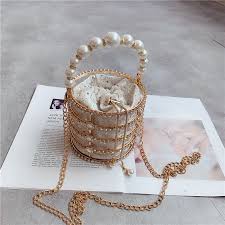 Diamond Handbag Pearls Top Handle Bag Evareel Luxury Bags From Paris Beaded Bags Luxury Bags Purses