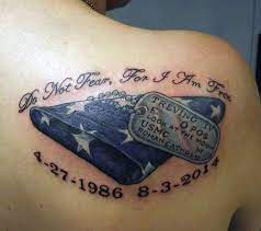 The most popular designs of dog tag tattoos. 30 Dog Tag Tattoos For Men Masculine Design Ideas Dog Tags Tattoo Tattoos For Daughters Dog Tattoos