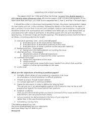 Writing a position paper a position paper presents an arguable opinion about an issue. Position Paper Format Memorandum Argument