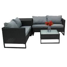 More due 8th september 2021. Birchtree Rattan Corner Sofa Set Garden Furniture Storage Glass Table Outdoor 03 Ebay