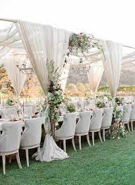 10 Ways To Use Draping At Your Reception For An Upscale Look Wedding Decor Elegant Alfresco Wedding Tent Wedding